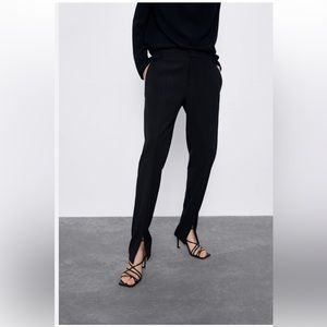 Zara Black Pants with Vents S
